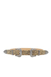 Fashion Chic Trendy Double Buckle Leopar Belt