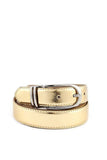 Womens Clamp Round Buckle On One-size-fits-all Plain Feather Edged Dress Belt