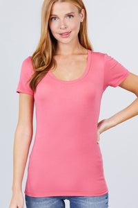 Short Sleeve Scoop Neck Tee