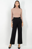 High Waist Paperbag Wide Pants