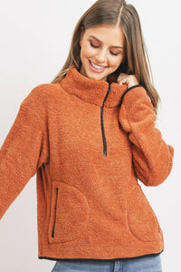 Long Sleeve Half Zipper Pullover Loopie Terry