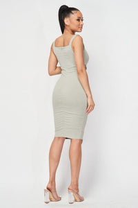 Cut-out Buckle Detail Bodycon Dress