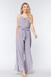 Cowl Neck Cami Woven Jumpsuit